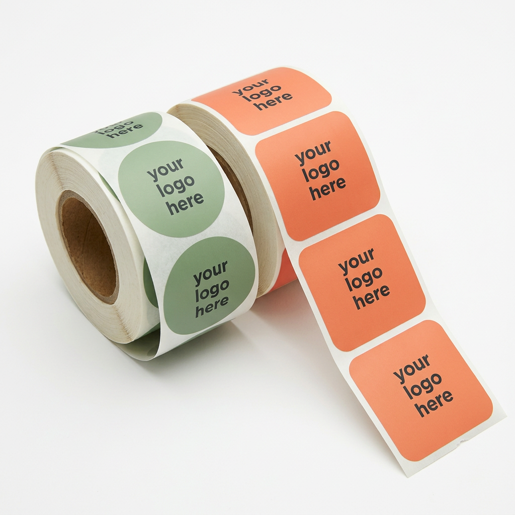 Custom labels with your logo here branding