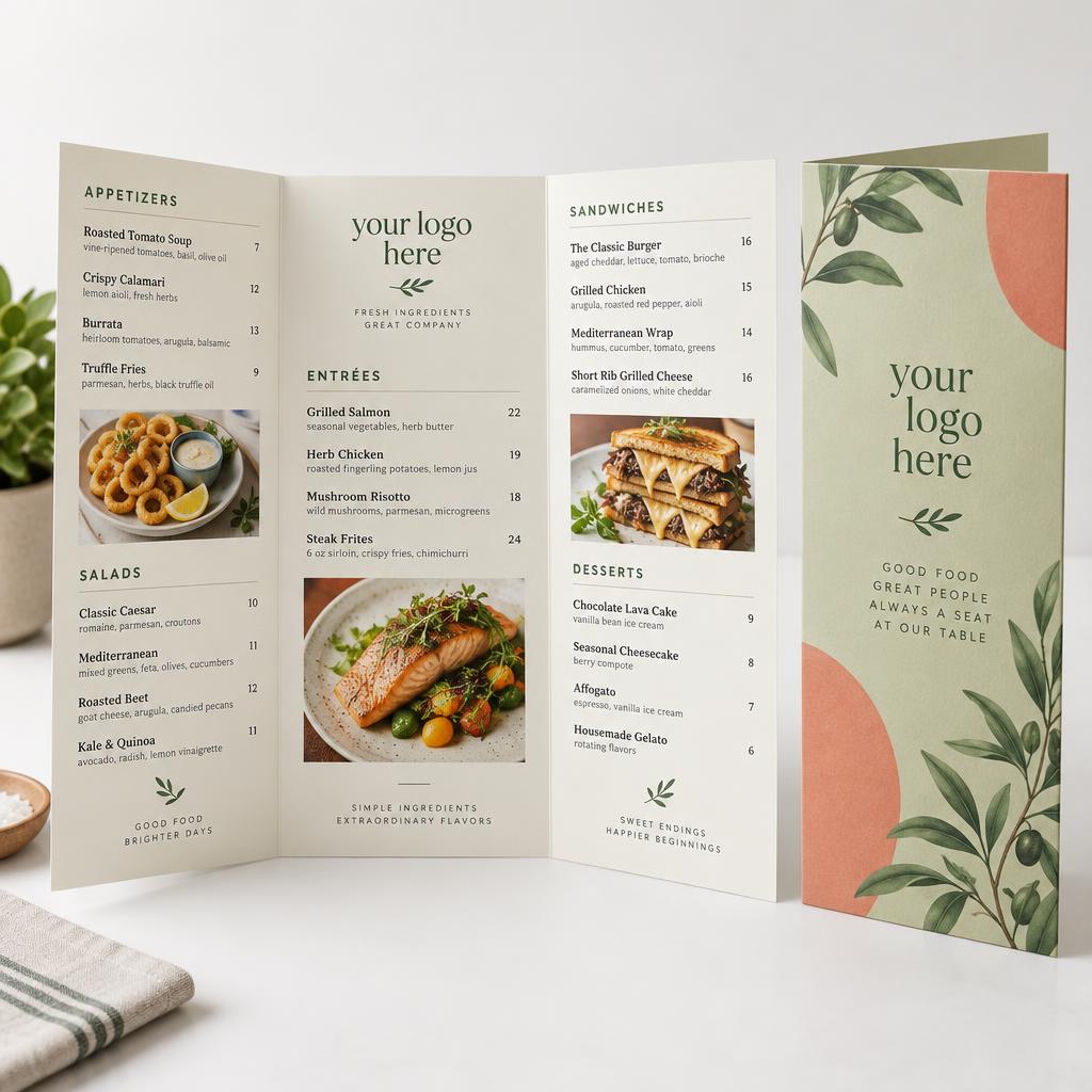 Custom menus with your logo here branding